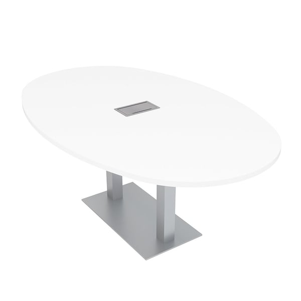 45.25 in W, 84 in L, 29 in H, Engineered Wood Top, White